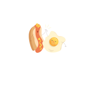 best friends hot dog egg model alb pe tricou