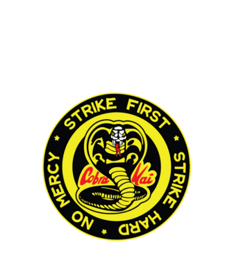 Strike first strike hard logo model negru pe tricou