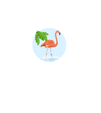 Flamingo model albastru închis pe tricou