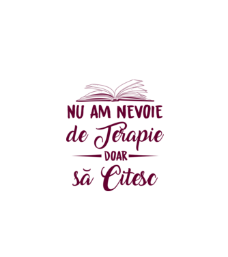 nu am nevoie de terapie, doar să citesc model alb pe tricou