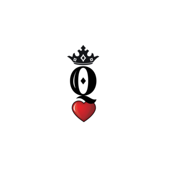 Cuplu HeartQueen model alb pe tricou
