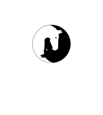 Lovas ying-yang model alb pe tricou