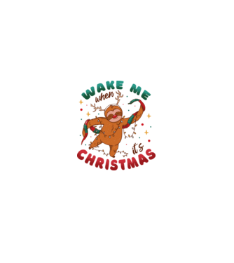 Christmas Sloth model roz deschis pe tricou
