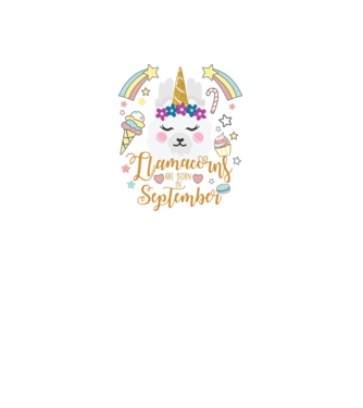 Llamacorns are born in September model alb pe tricou