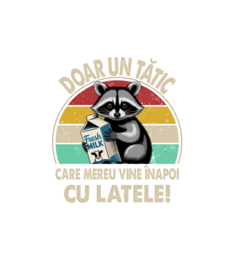 Retro Apa aki visszajött a tejjel RO model alb pe tricou