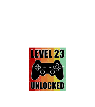 level 23 unlocked retro gamer model alb pe tricou