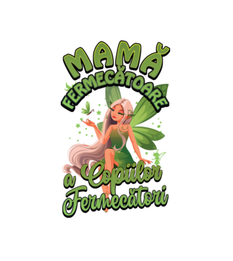 Mamă fermecătoare a copiilor fermecătorit model alb pe tricou