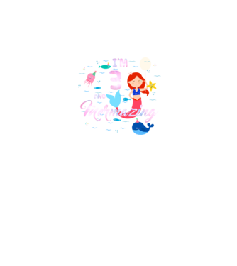 Mermazing Birthday 3 model negru pe tricou