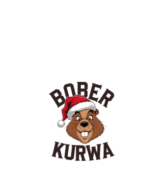 Bober kurwa xmas model alb pe tricou