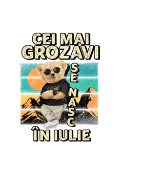 RETRO teddy IULIE model negru pe tricou