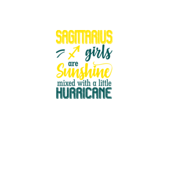Sunshine with Hurricane SAGITTARIUS model negru pe tricou