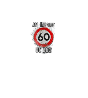 Am împlinit 60 de ani! model negru pe tricou