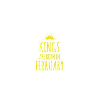 Kings are born in - February model roșu pe tricou