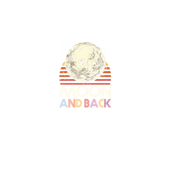 Retro vintage love you to the moon and back MOON model negru pe tricou