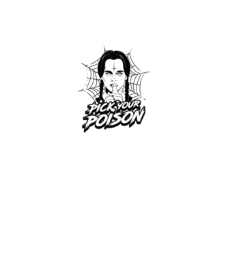 WEDNESDAY Pick your poison model verde neon pe tricou