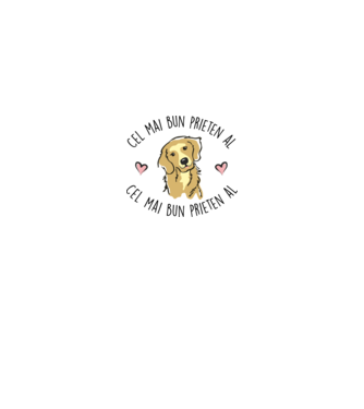 Cel mai bun prieten al meu este un golden retriever model alb pe tricou