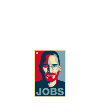 Jobs pop art model alb pe tricou