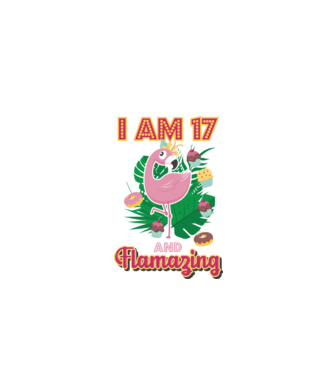 FLAMAZING Birthday 17 Years old model alb pe tricou