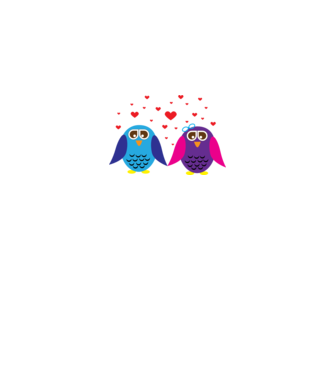 Owl Love model galben pe tricou