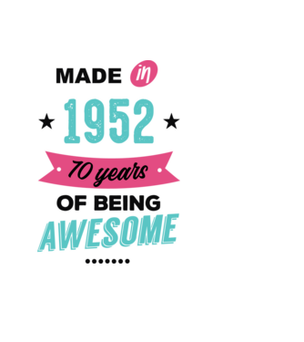 MADE in 1952 model negru pe tricou