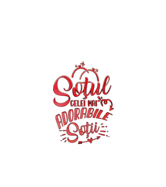Soțul celei mai adorabile soții model negru pe tricou