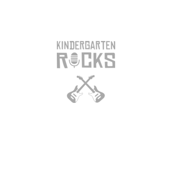 Kindergarten rocks model negru pe tricou