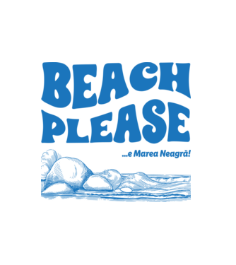 Beach please, e Marea Neagră! model alb pe tricou