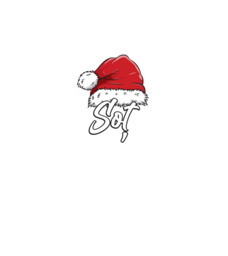 soț Santa Hat model negru pe tricou