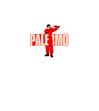 palermo la casa de papel model negru pe tricou