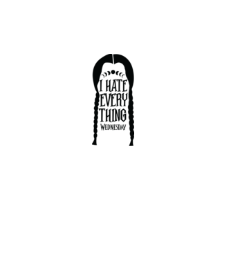  I hate everything model alb pe tricou