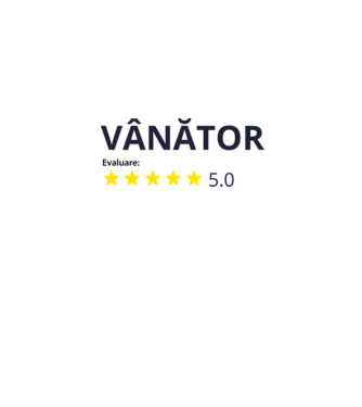 evaluare: vânător de 5 stele model gri pe tricou
