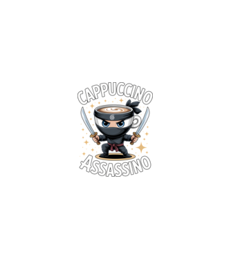 Cappuccino Assassino model nisipiu pe tricou