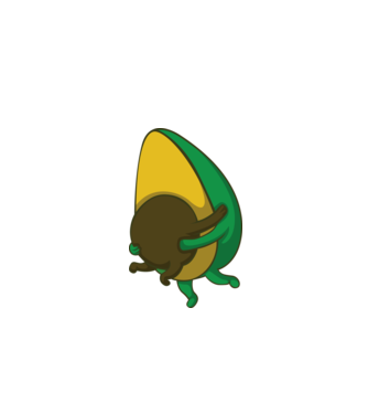 Avocado model alb pe tricou