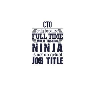 CTO-full time ninja model alb pe tricou