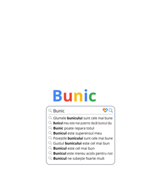 căutare Google Bunic model alb pe tricou