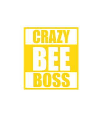 Crazy bee boss model alb pe tricou