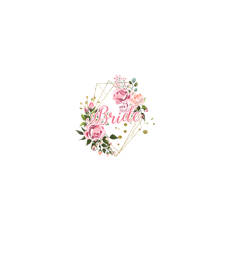 BRIDE roses floral model alb pe tricou