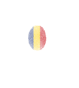 România fingerprint model negru pe tricou