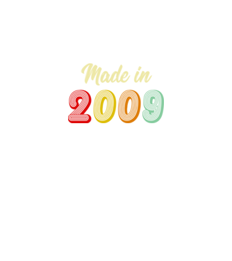 made in 2009 retro model negru pe tricou