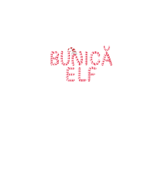 bunică elf model negru pe tricou