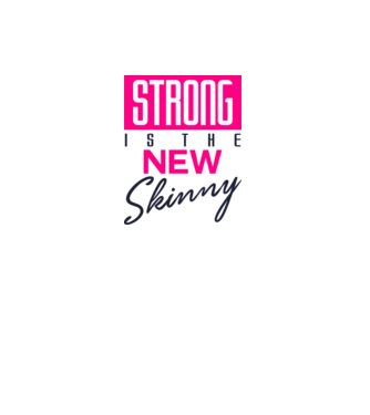 Strong is the new skinny model alb pe tricou