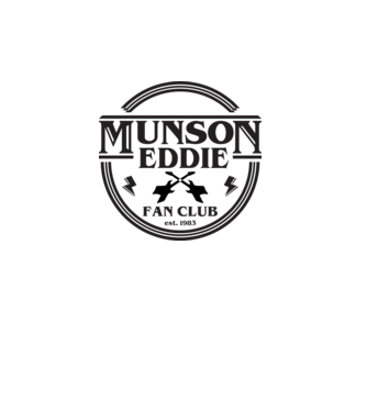 eddie munson fan club est 1983 model alb pe tricou