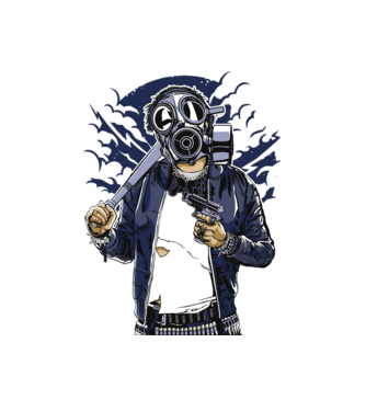 Graffiti model alb pe tricou