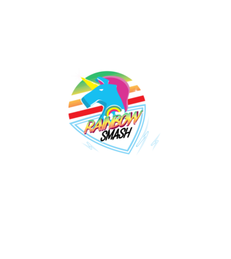 Rainbow smash model negru pe tricou