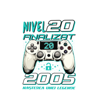 Nivel finalizat 20 2005 model alb pe tricou