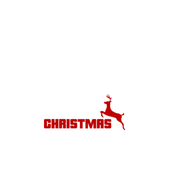 Christmas logo model negru pe tricou