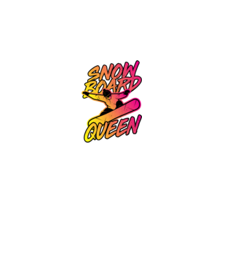 snowboard queen model negru pe tricou