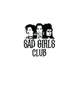  Sad Girls Club model alb pe tricou