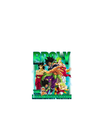 broly dragonball model negru pe tricou
