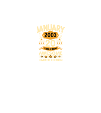 January 2003 20 years of being limited edition model negru pe tricou